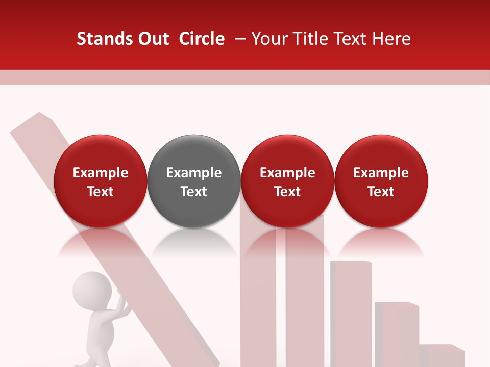 Company Red Step PowerPoint Template