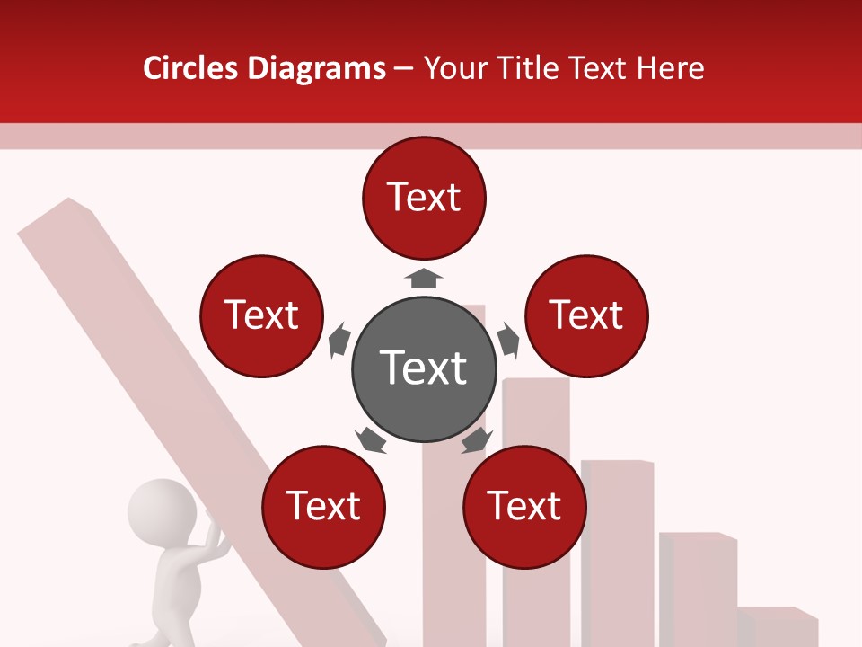 Company Red Step PowerPoint Template