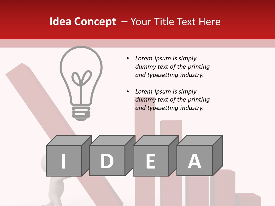 Company Red Step PowerPoint Template