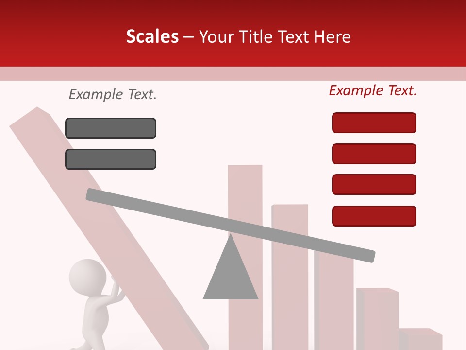 Company Red Step PowerPoint Template