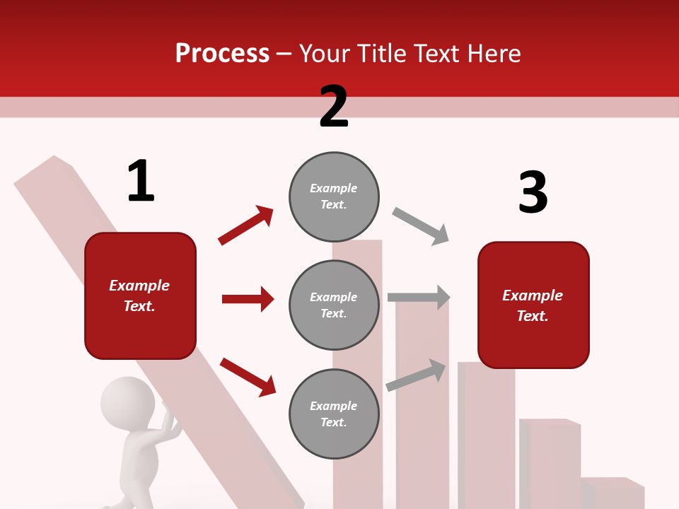 Company Red Step PowerPoint Template