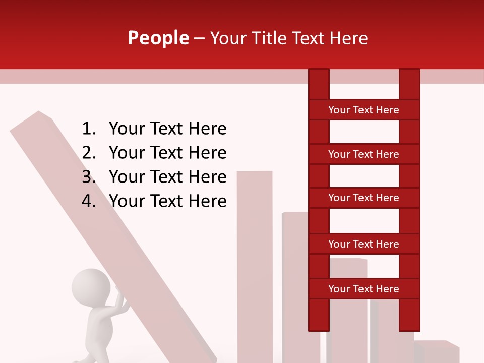 Company Red Step PowerPoint Template