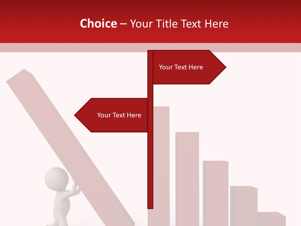 Company Red Step PowerPoint Template