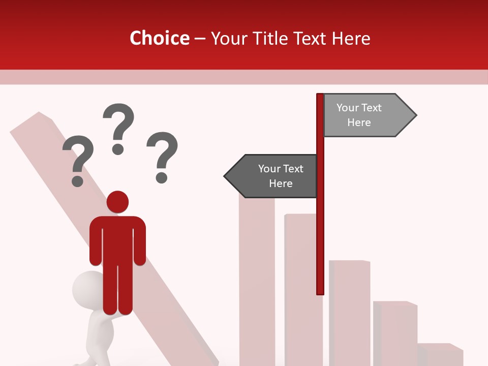 Company Red Step PowerPoint Template