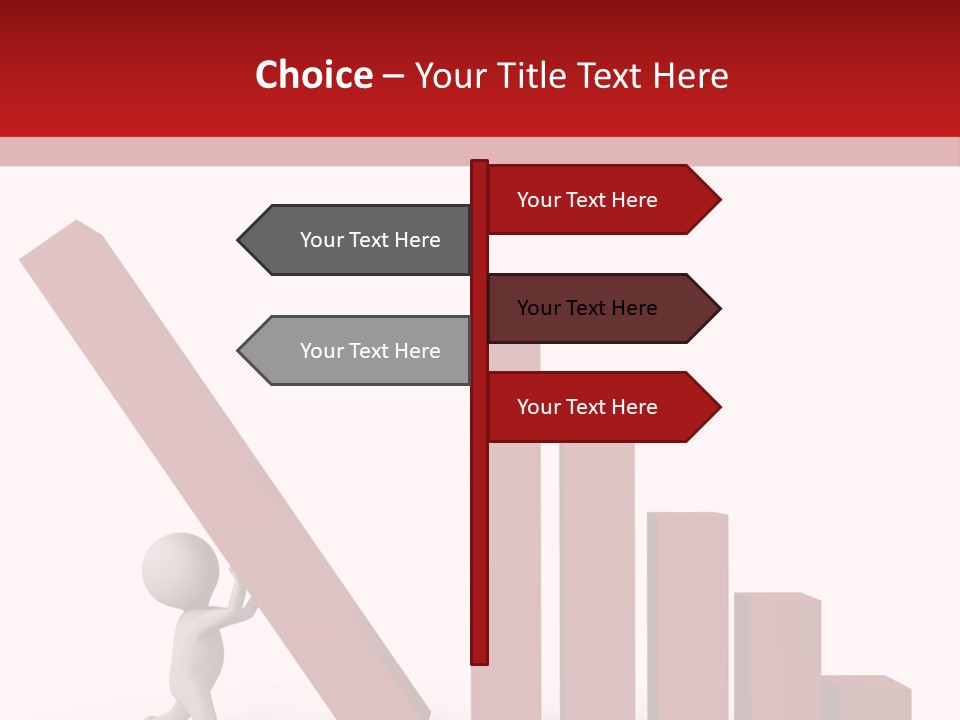 Company Red Step PowerPoint Template
