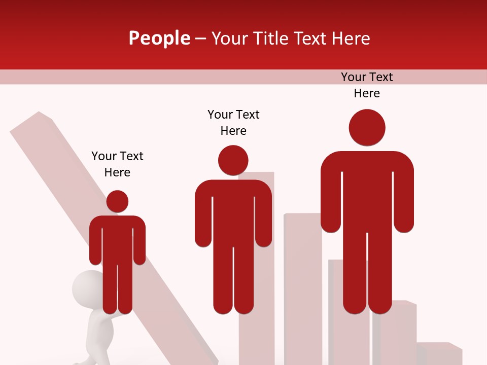 Company Red Step PowerPoint Template