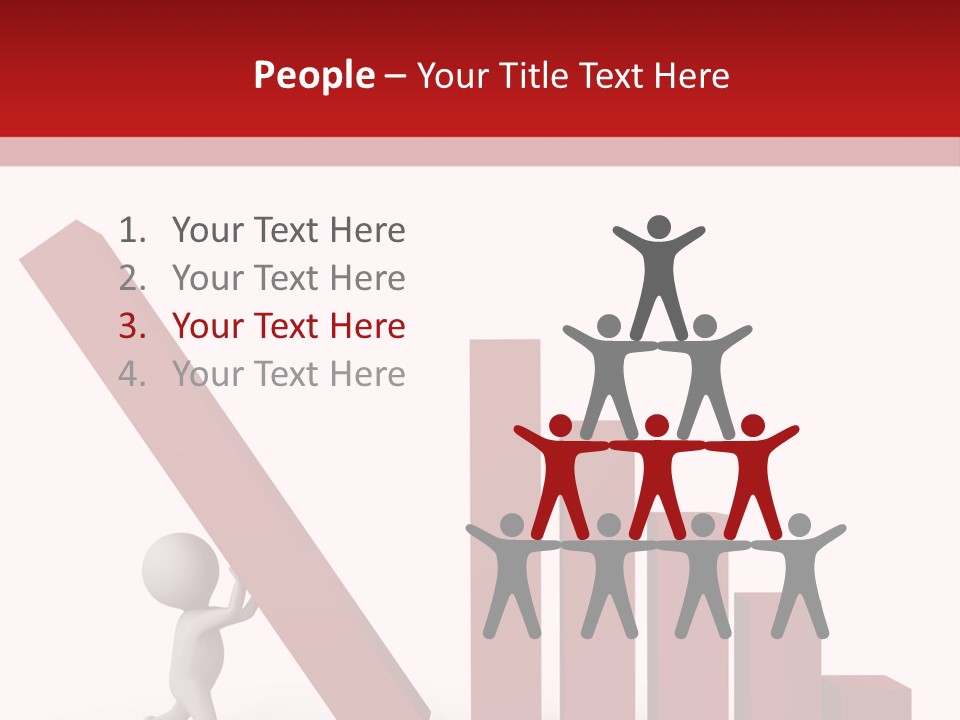 Company Red Step PowerPoint Template