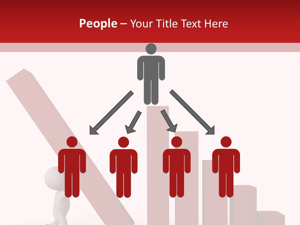Company Red Step PowerPoint Template