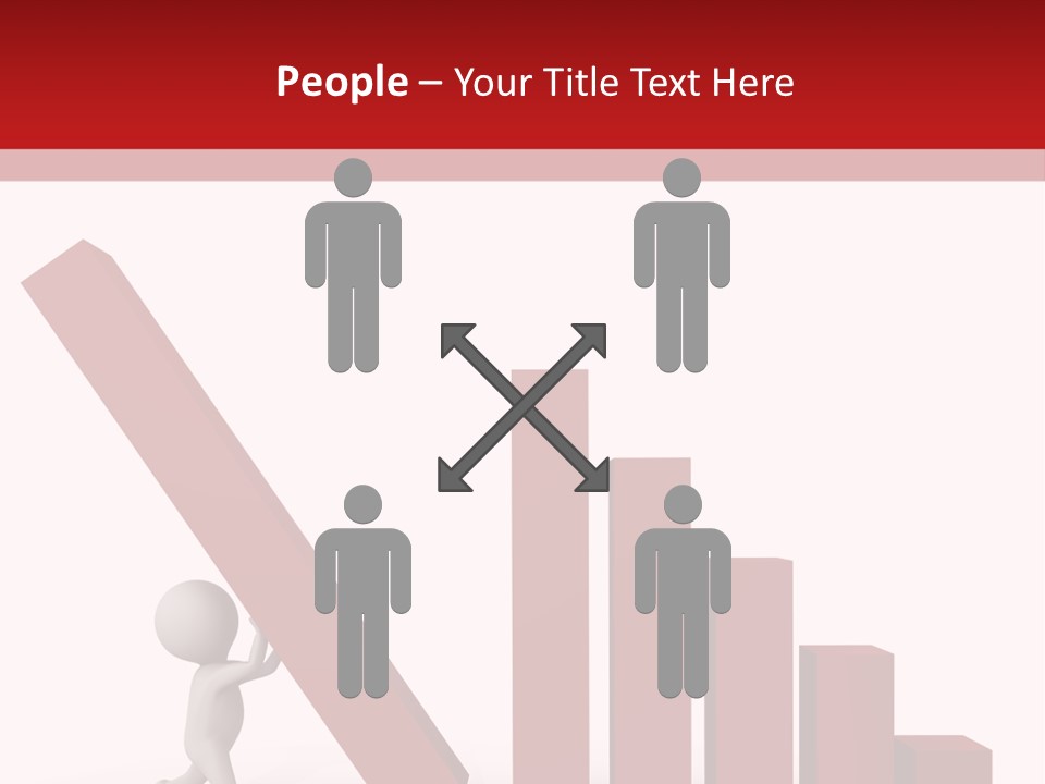 Company Red Step PowerPoint Template