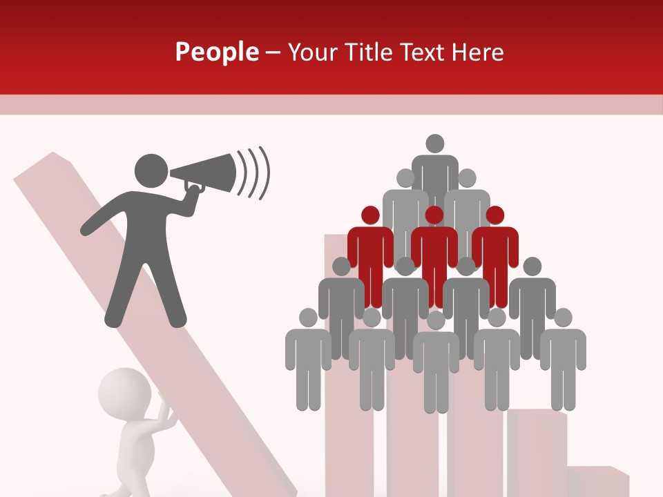 Company Red Step PowerPoint Template