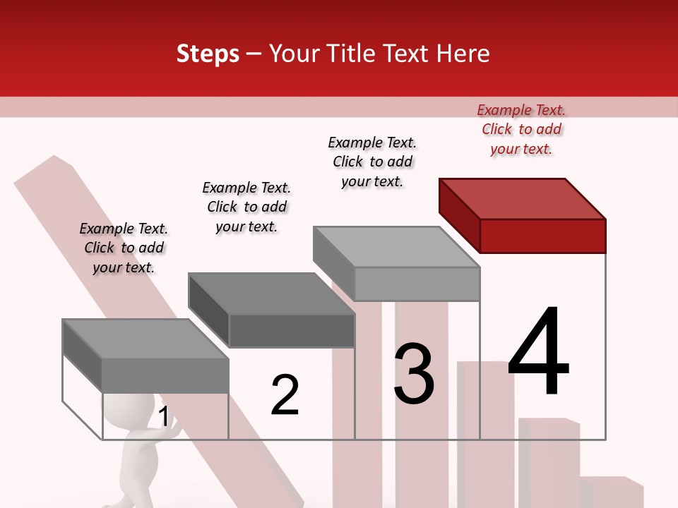 Company Red Step PowerPoint Template