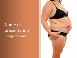 Healthy Female Measure PowerPoint Template