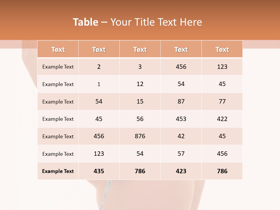 Healthy Female Measure PowerPoint Template
