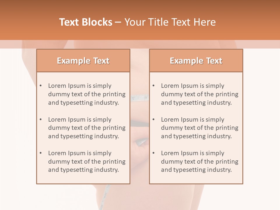 Healthy Female Measure PowerPoint Template
