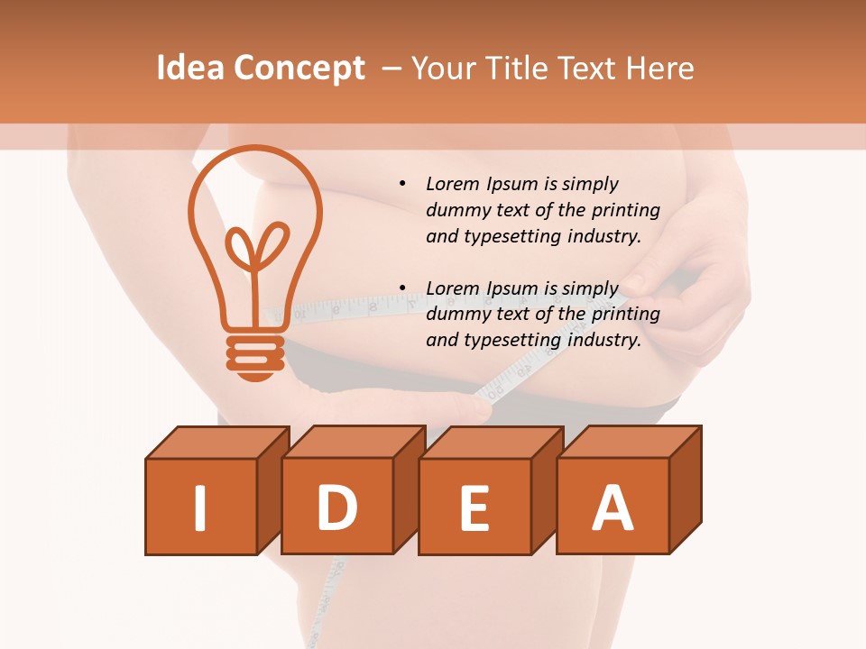 Healthy Female Measure PowerPoint Template