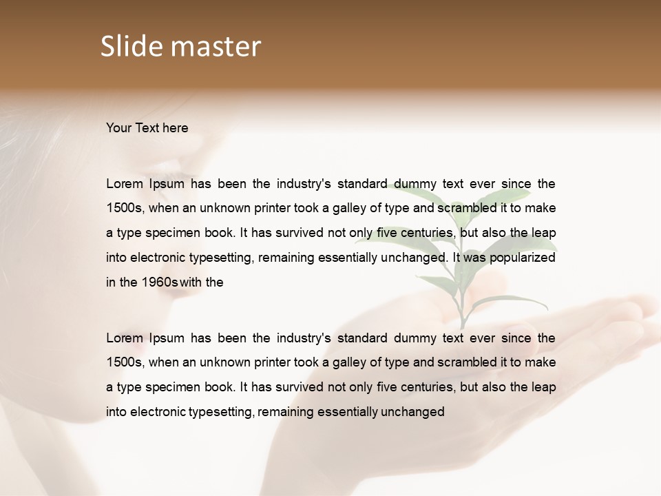 Hands Tree Environmental PowerPoint Template