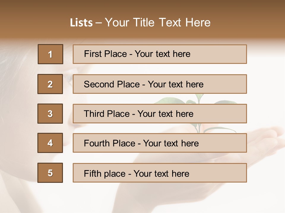 Hands Tree Environmental PowerPoint Template