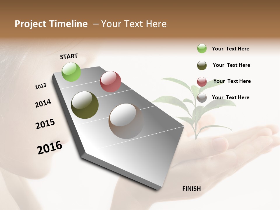 Hands Tree Environmental PowerPoint Template