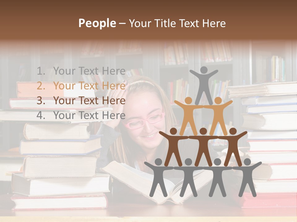 School People Educate PowerPoint Template