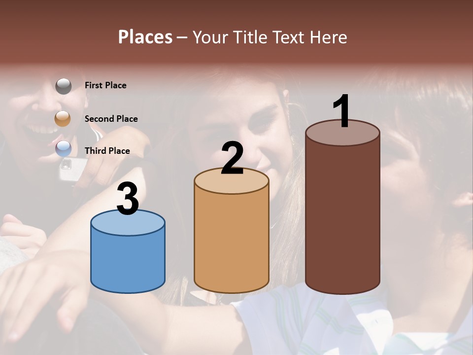 Youth Earphones Outdoors PowerPoint Template