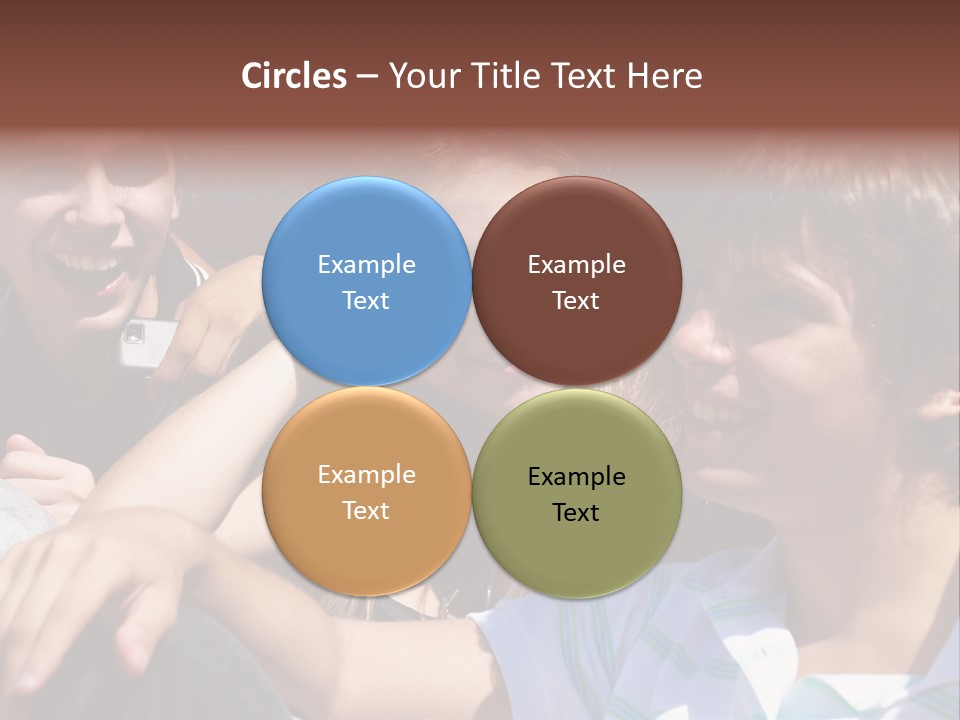 Youth Earphones Outdoors PowerPoint Template