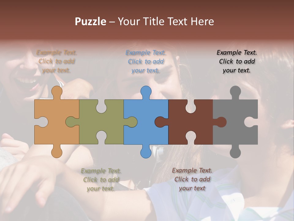 Youth Earphones Outdoors PowerPoint Template