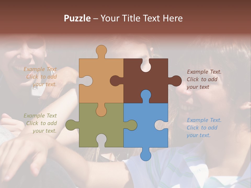 Youth Earphones Outdoors PowerPoint Template