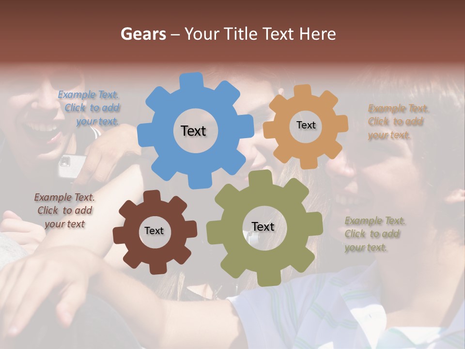 Youth Earphones Outdoors PowerPoint Template