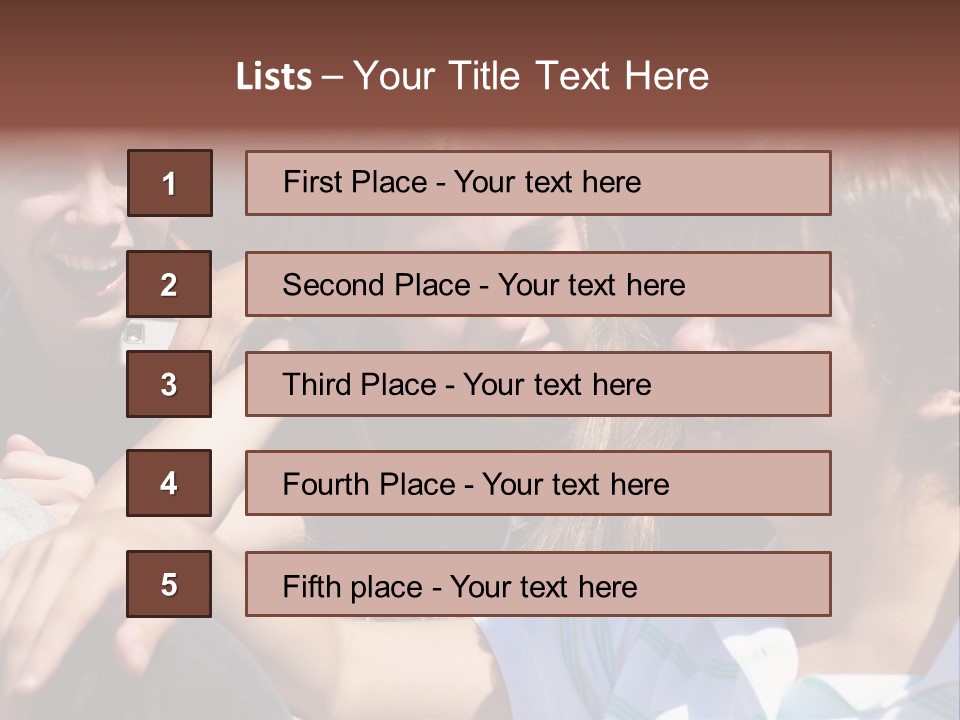 Youth Earphones Outdoors PowerPoint Template