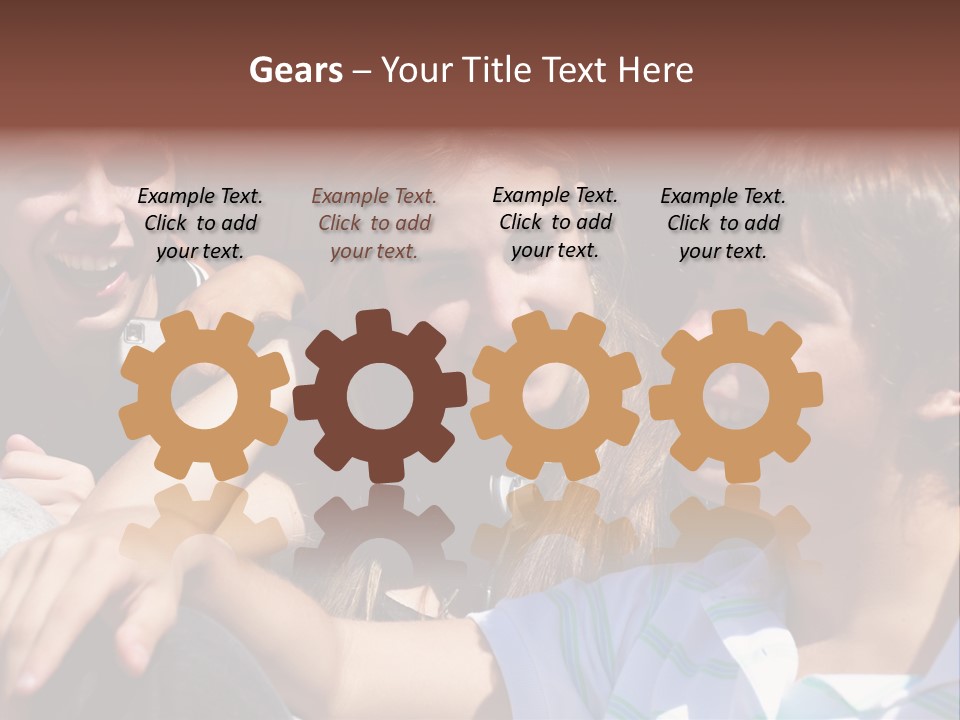 Youth Earphones Outdoors PowerPoint Template