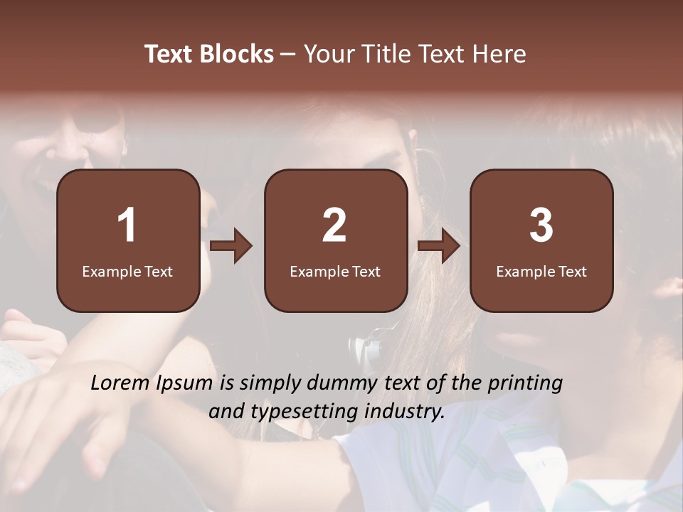 Youth Earphones Outdoors PowerPoint Template