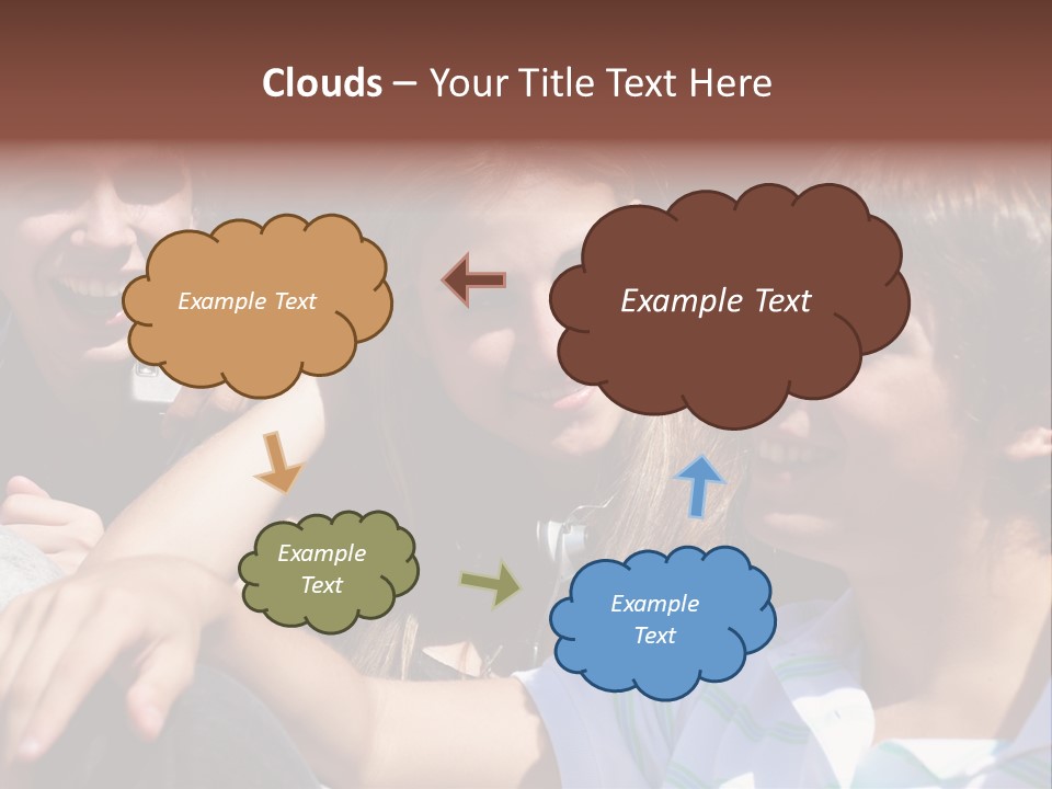 Youth Earphones Outdoors PowerPoint Template