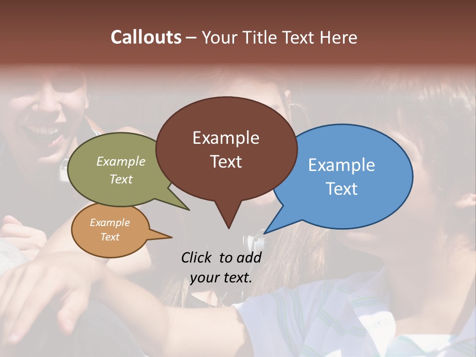 Youth Earphones Outdoors PowerPoint Template