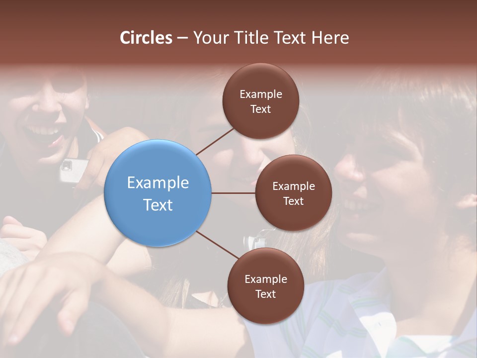 Youth Earphones Outdoors PowerPoint Template