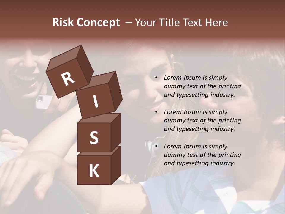 Youth Earphones Outdoors PowerPoint Template