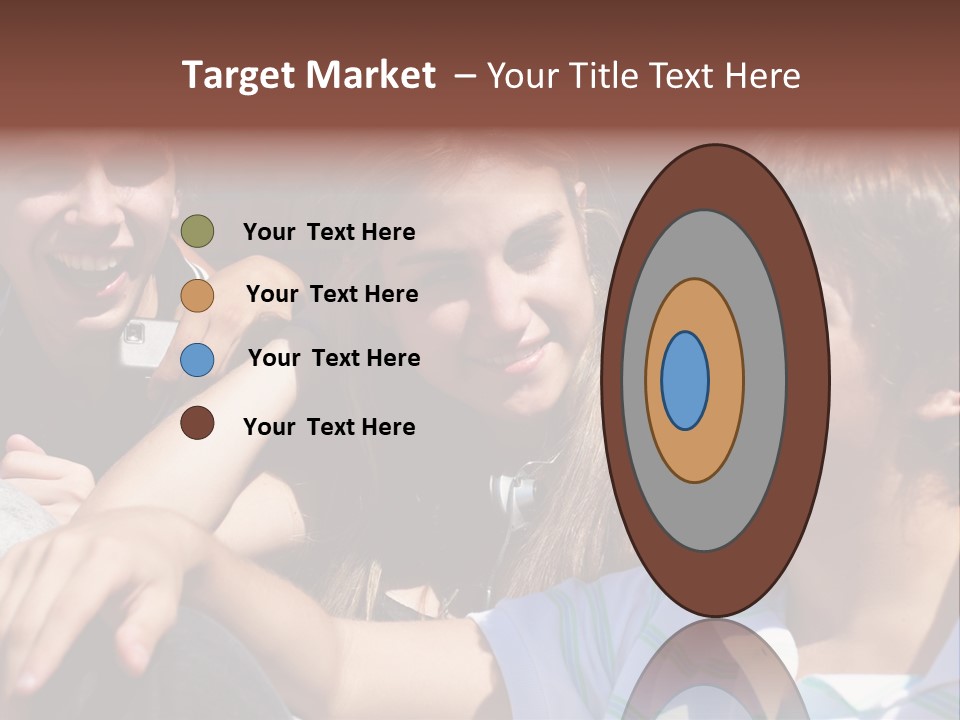 Youth Earphones Outdoors PowerPoint Template