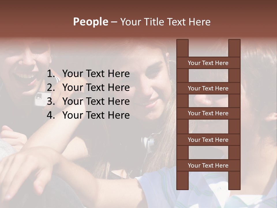 Youth Earphones Outdoors PowerPoint Template