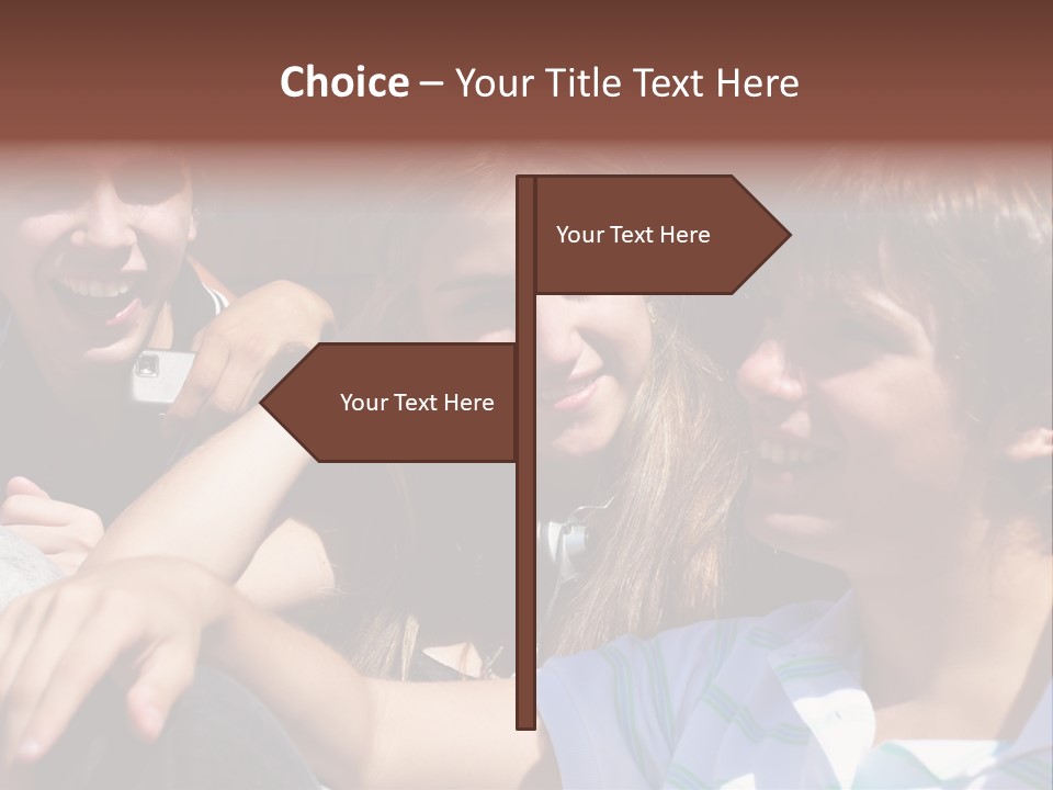 Youth Earphones Outdoors PowerPoint Template