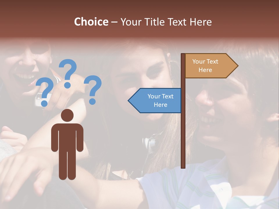 Youth Earphones Outdoors PowerPoint Template