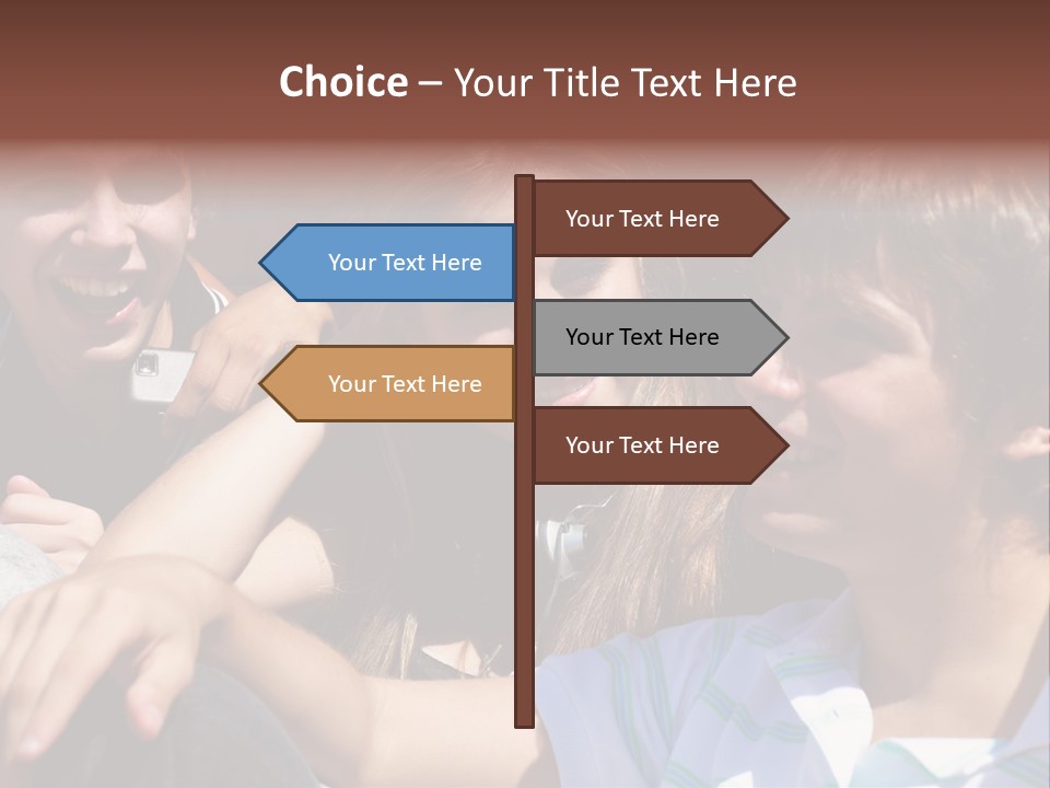 Youth Earphones Outdoors PowerPoint Template