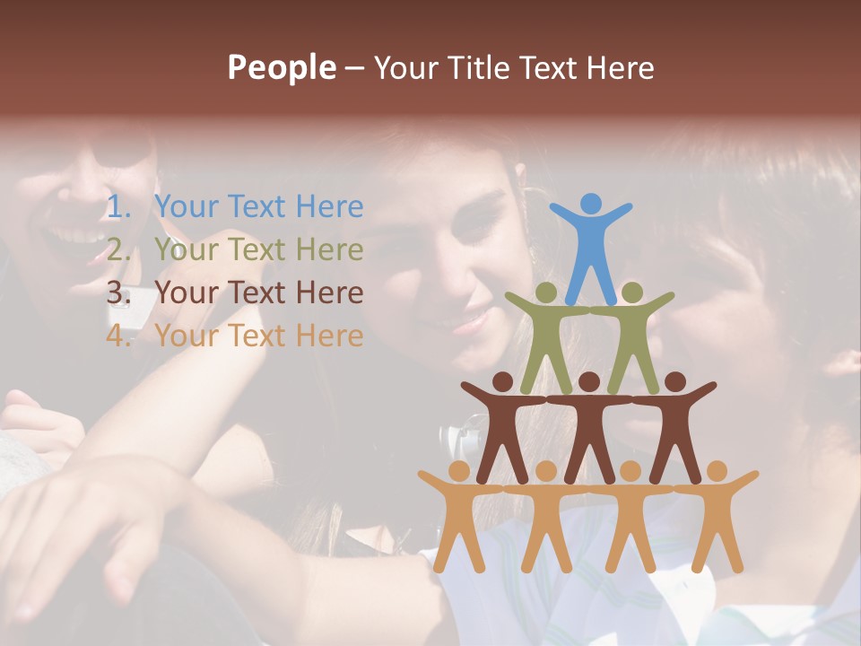 Youth Earphones Outdoors PowerPoint Template