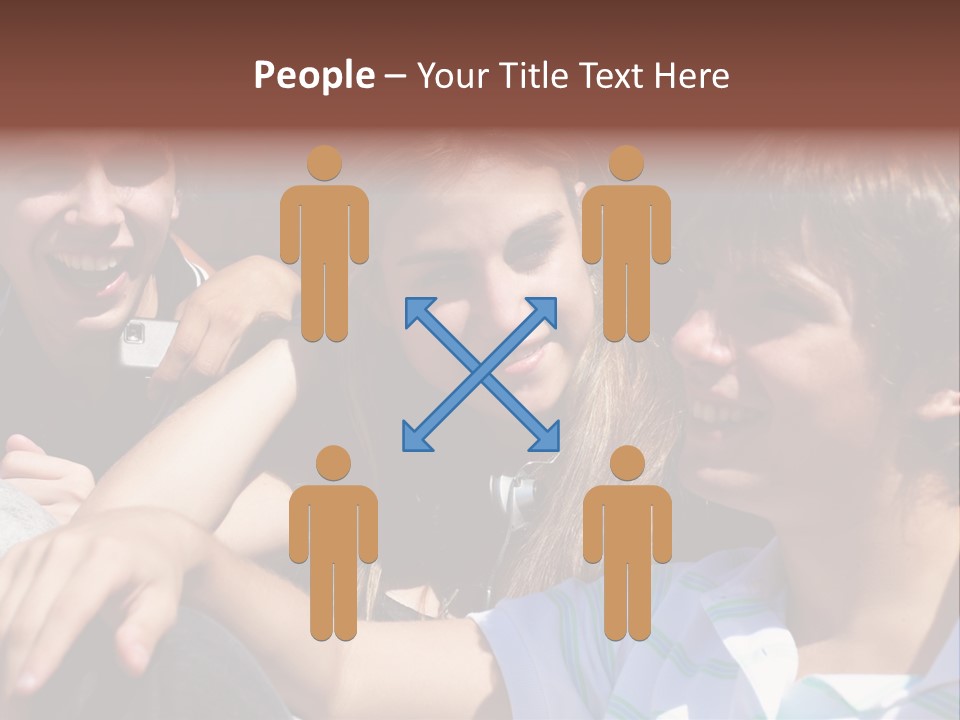 Youth Earphones Outdoors PowerPoint Template