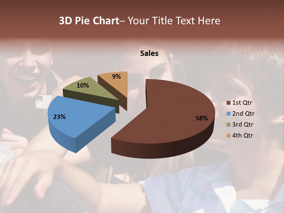 Youth Earphones Outdoors PowerPoint Template