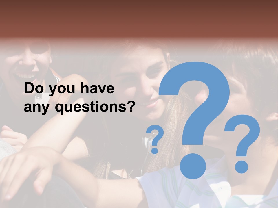 Youth Earphones Outdoors PowerPoint Template