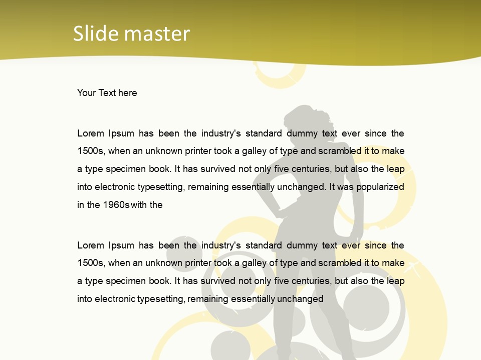 Women One Pattern PowerPoint Template