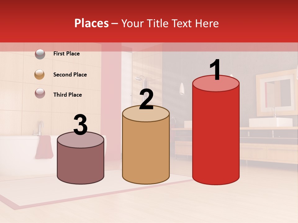 Wood Sink Shower PowerPoint Template