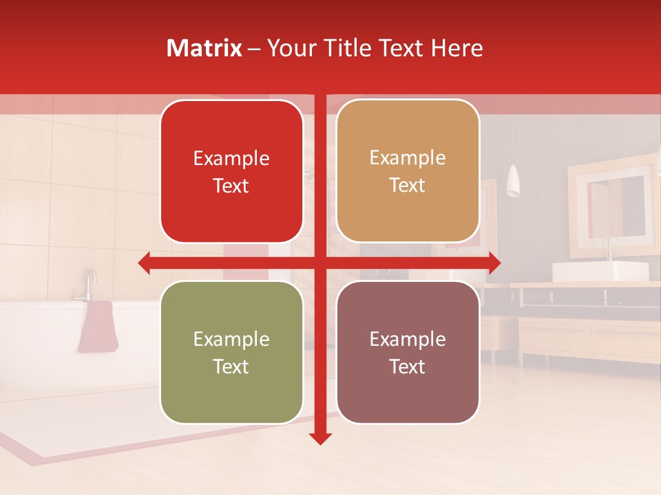 Wood Sink Shower PowerPoint Template