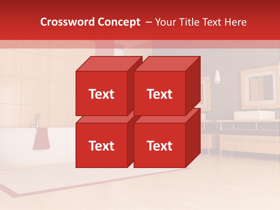 Wood Sink Shower PowerPoint Template