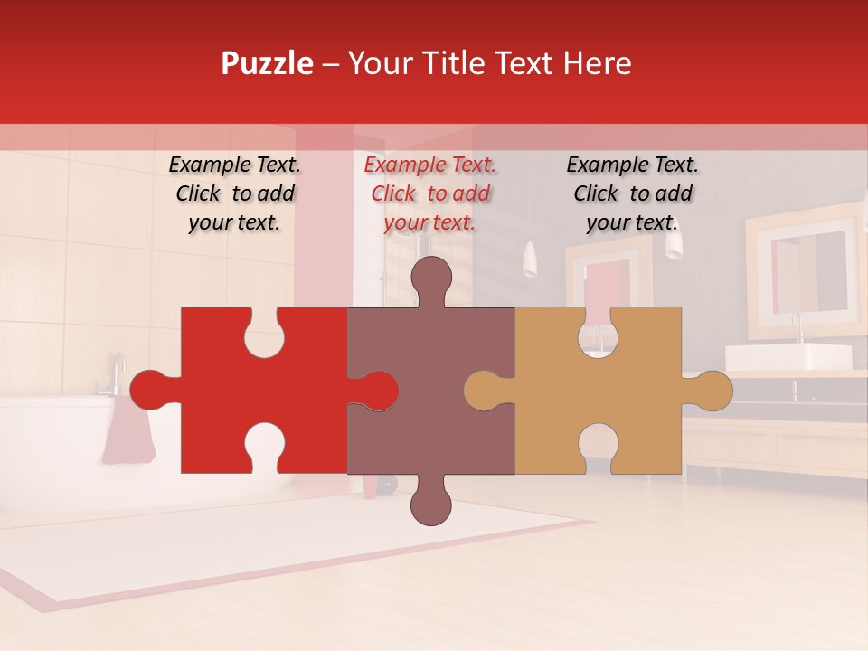 Wood Sink Shower PowerPoint Template