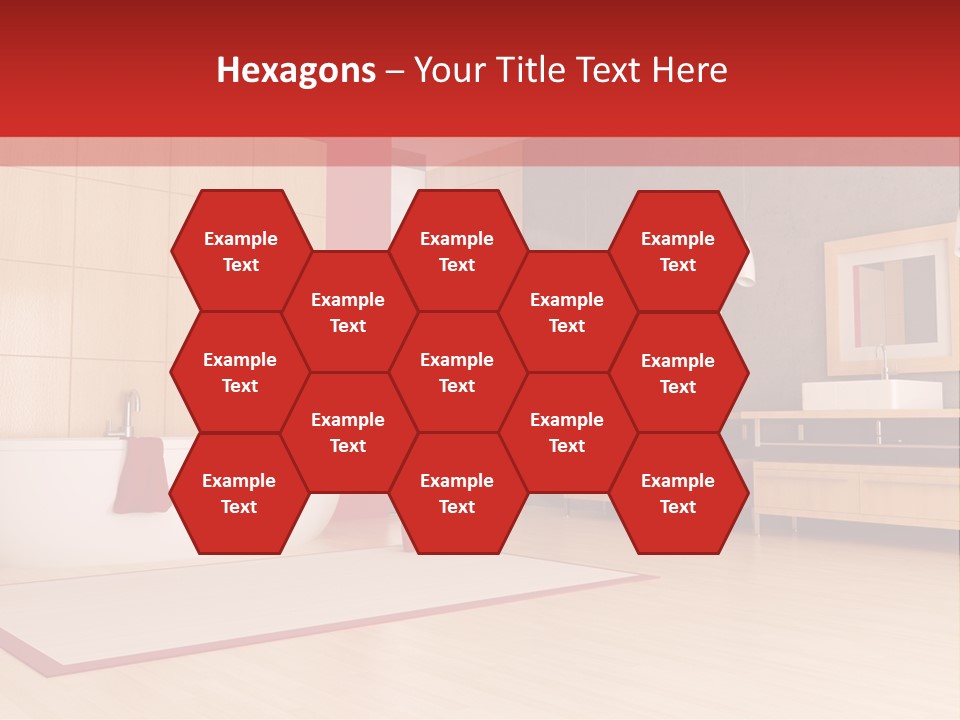 Wood Sink Shower PowerPoint Template